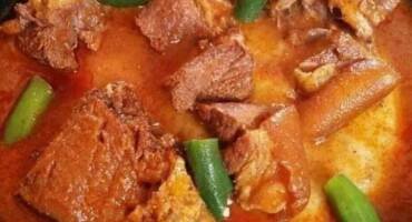 Fufu with Goat meat